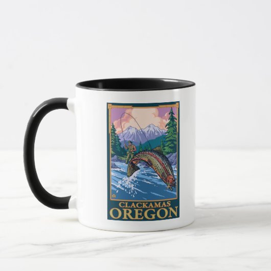 Mug Pêche à la mouche - Clackamas, Oregon (Gauche)