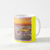 Mug pêche à la mouche coucher de soleil (Devant droit)