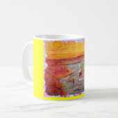 Mug pêche à la mouche coucher de soleil (Devant gauche)