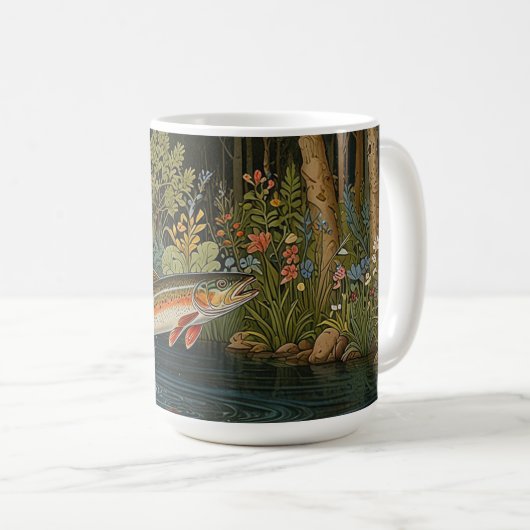 Mug Pêche à la mouche rustique (Devant droit)