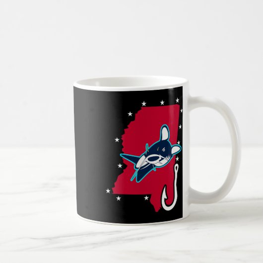Mug Pêche à la pêche Mississippi Drapeau Pêche bâton T (Droite)