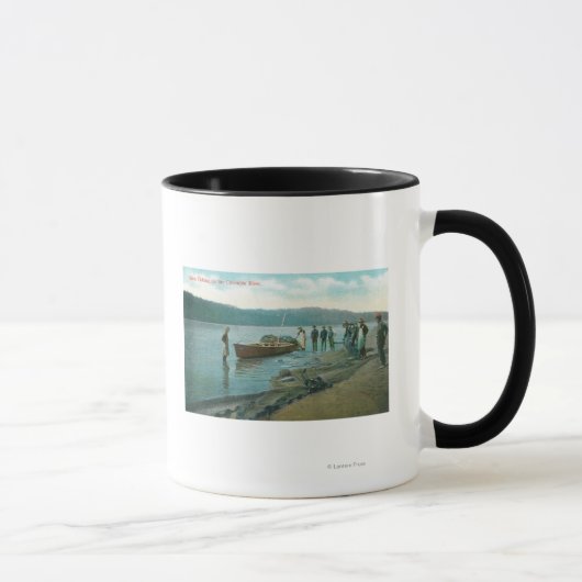 Mug Pêche à la Seine sur la rivière Columbia, OU (Droite)
