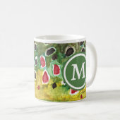 Mug Pêche à la truite Brown monogramme (Devant droit)