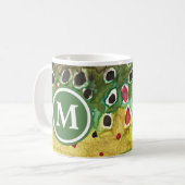 Mug Pêche à la truite Brown monogramme (Devant gauche)