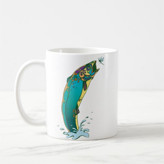 Mug Pêche à la truite psychédélique (Gauche)