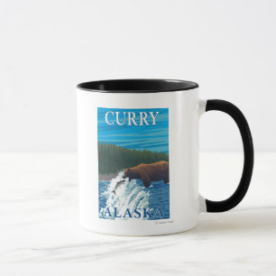 Mug Pêche à l'ours dans la rivière - Curry, Alaska