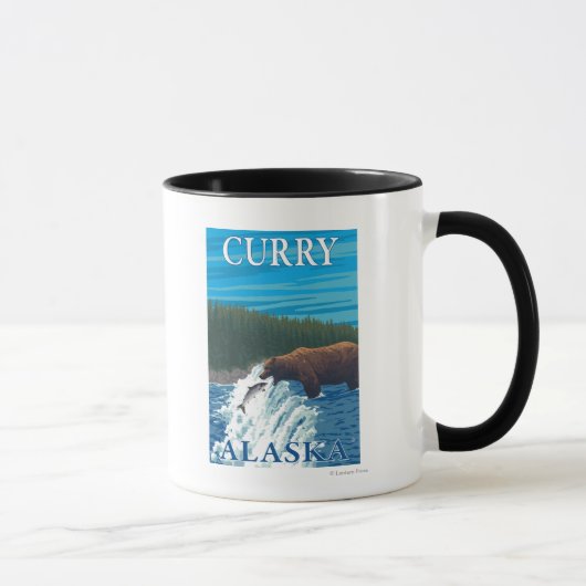 Mug Pêche à l'ours dans la rivière - Curry, Alaska (Droite)