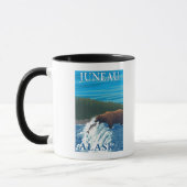 Mug Pêche à l'ours dans la rivière - Juneau, Alaska (Gauche)
