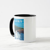 Mug Pêche à l'ours dans la rivière - Sitka, Alaska (Devant gauche)