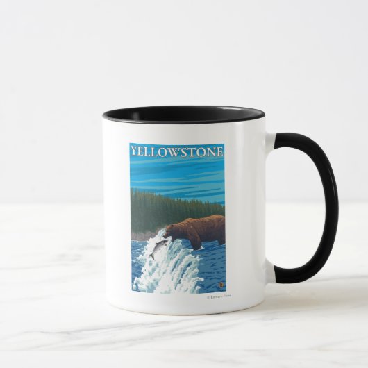Mug Pêche à l'ours dans la rivière - Yellowstone Natio (Droite)