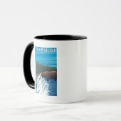 Mug Pêche à l'ours dans la rivière - Yellowstone Natio (Devant gauche)