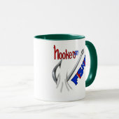 Mug Pêche Amusante Accrochée À La Pêche (Devant droit)