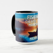 Mug PÊCHE amusante : moins chère que le mariage (Devant gauche)