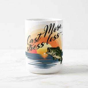 Mug Pêche au Bass Trophy Graphique Lancer plus, stress