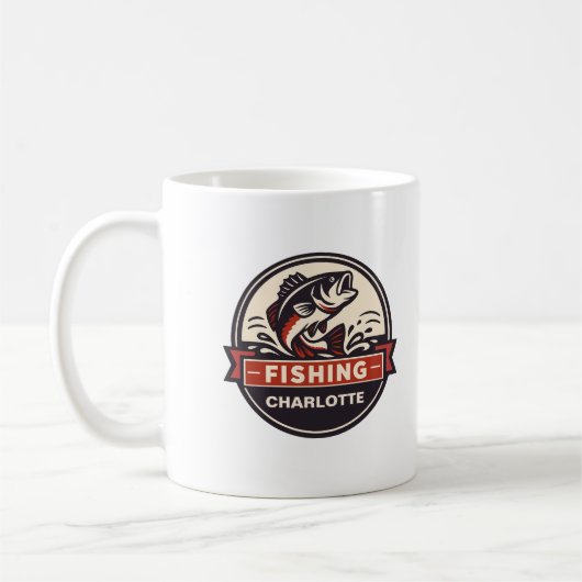 Mug Pêche au nom personnalisé (Gauche)