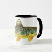 Mug Pêche Brown à la truite (Devant droit)
