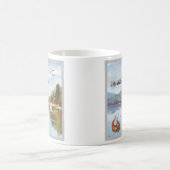 Mug Pêche-cadeau à la retraite à l'aquarelle du lac (Centre)