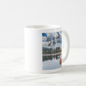 Mug Pêche-cadeau à la retraite à l'aquarelle du lac (Devant droit)