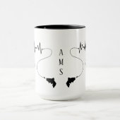 Mug Pêche Camion de truite à battement de coeur Pêche  (Centre)