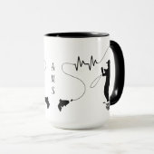 Mug Pêche Camion de truite à battement de coeur Pêche  (Devant droit)