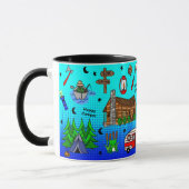 Mug Pêche, Camping, Midwest Theme (Gauche)