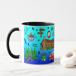 Mug Pêche, Camping, Midwest Theme