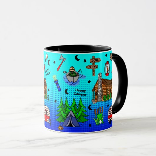 Mug Pêche, Camping, Midwest Theme (Devant droit)