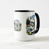 Mug Pêche, Cerf, Chasse au Canard (Devant droit)