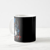 Mug Pêche Cool Pour Hommes Femmes Drapeau Américain Us (Devant gauche)