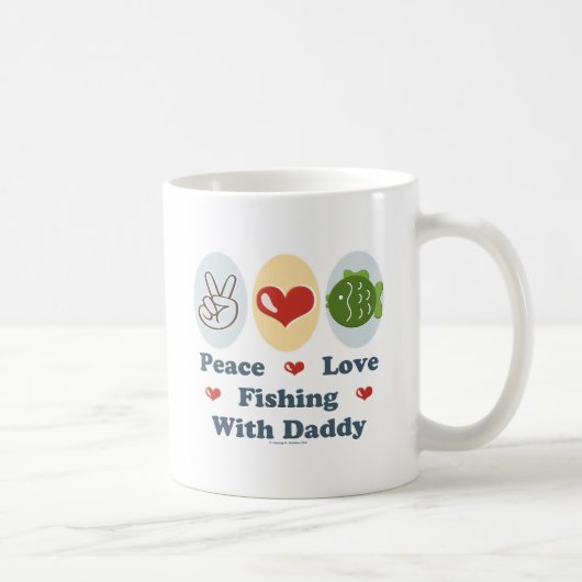 Mug Pêche d'amour de paix avec le papa (Droite)