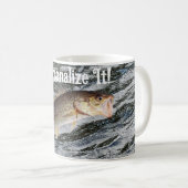 Mug Pêche de basse de saut personnalisable (Devant droit)
