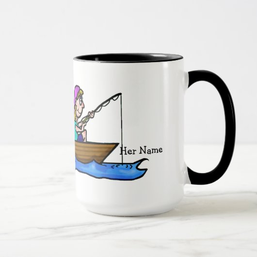 Mug Pêche de couples dans des noms de personnaliser de (Droite)