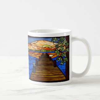 Mug Pêche de garçon en verre souillé