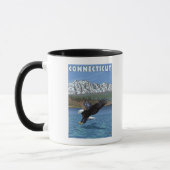 Mug Pêche de l'aigle du Connecticut (Gauche)