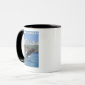 Mug Pêche de l'aigle du New Hampshire (Devant gauche)