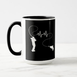 Mug Pêche de mouche de truite de battement de coeur d