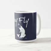 Mug Pêche drôle de mouche de séjour (Devant droit)