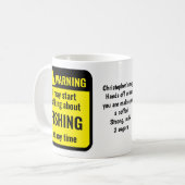 Mug Pêche drôle personnalisée (Devant gauche)
