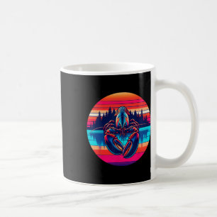 Mug Pêche du homard Coucher de soleil Rétro Vintage 80
