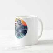 Mug Pêche en Kayak Rame Retro Coucher de Soleil (Devant droit)