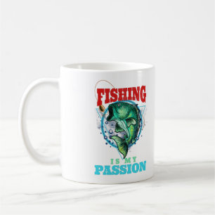Mug Pêche est ma passion, Vintage idée cadeau de pêche