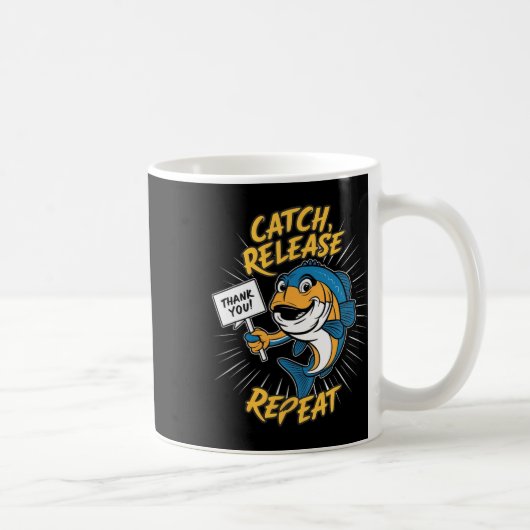 Mug Pêche Et Libération Drôle De Pêche  (Droite)