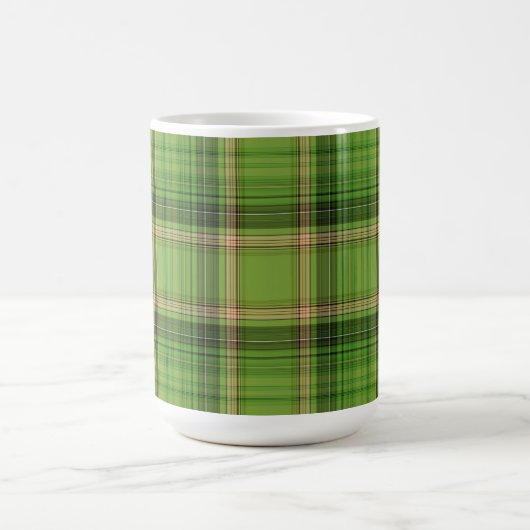 Mug Pêche et Plaid vert (fond) (Centre)