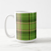 Mug Pêche et Plaid vert (fond) (Gauche)