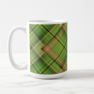 Mug Pêche et Plaid vert (superposé)