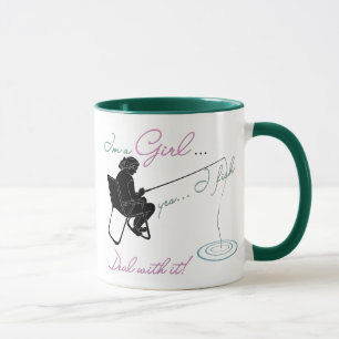 Mug Pêche fille traite avec elle Pêche