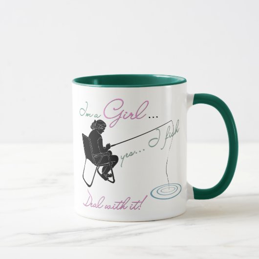 Mug Pêche fille traite avec elle Pêche (Droite)