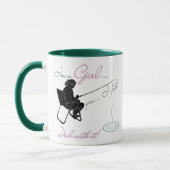 Mug Pêche fille traite avec elle Pêche (Gauche)