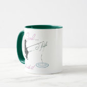 Mug Pêche fille traite avec elle Pêche (Devant gauche)