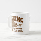 Mug Pêche : Il est comme le yoga, à moins que vous (Devant gauche)